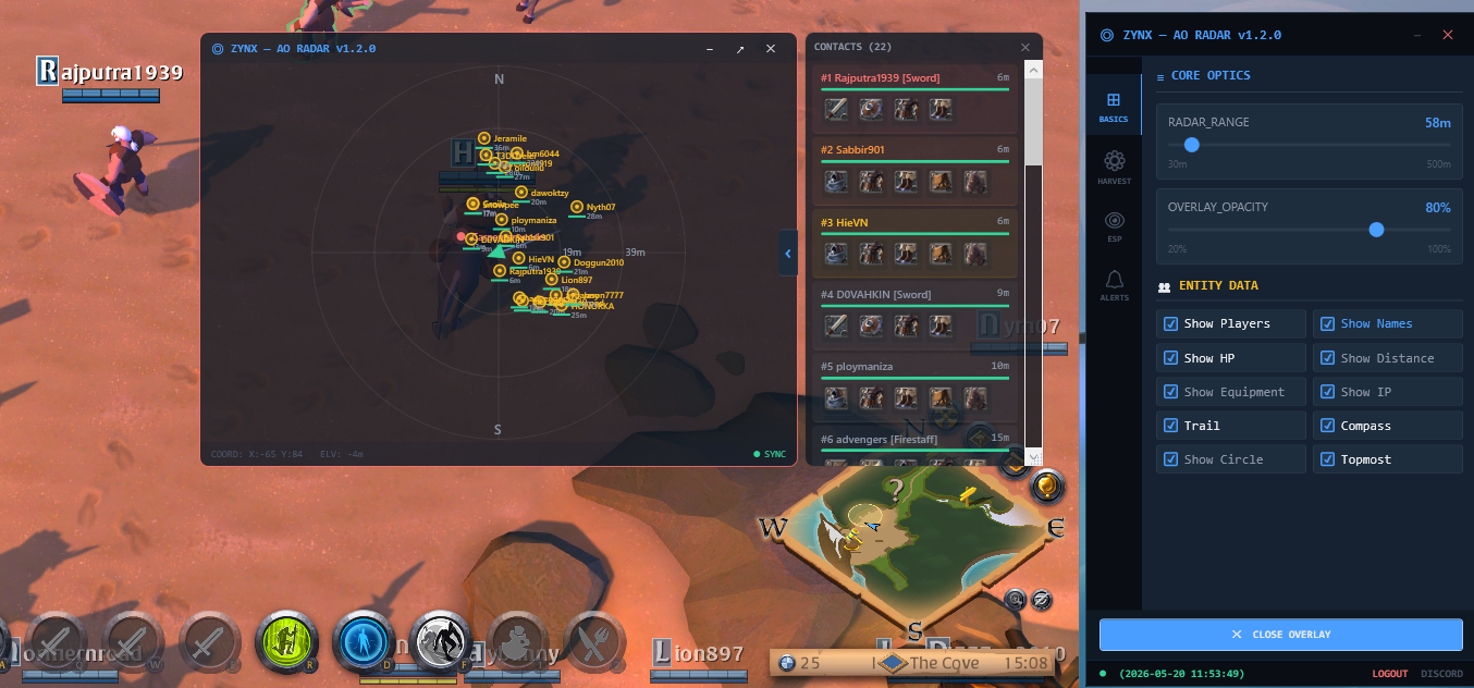 AO Radar screenshot